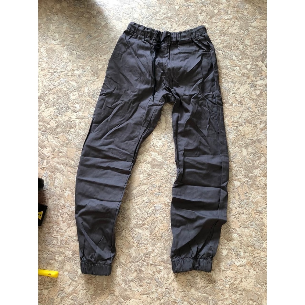 Jogger Pants Men's Gray Elastic Waist